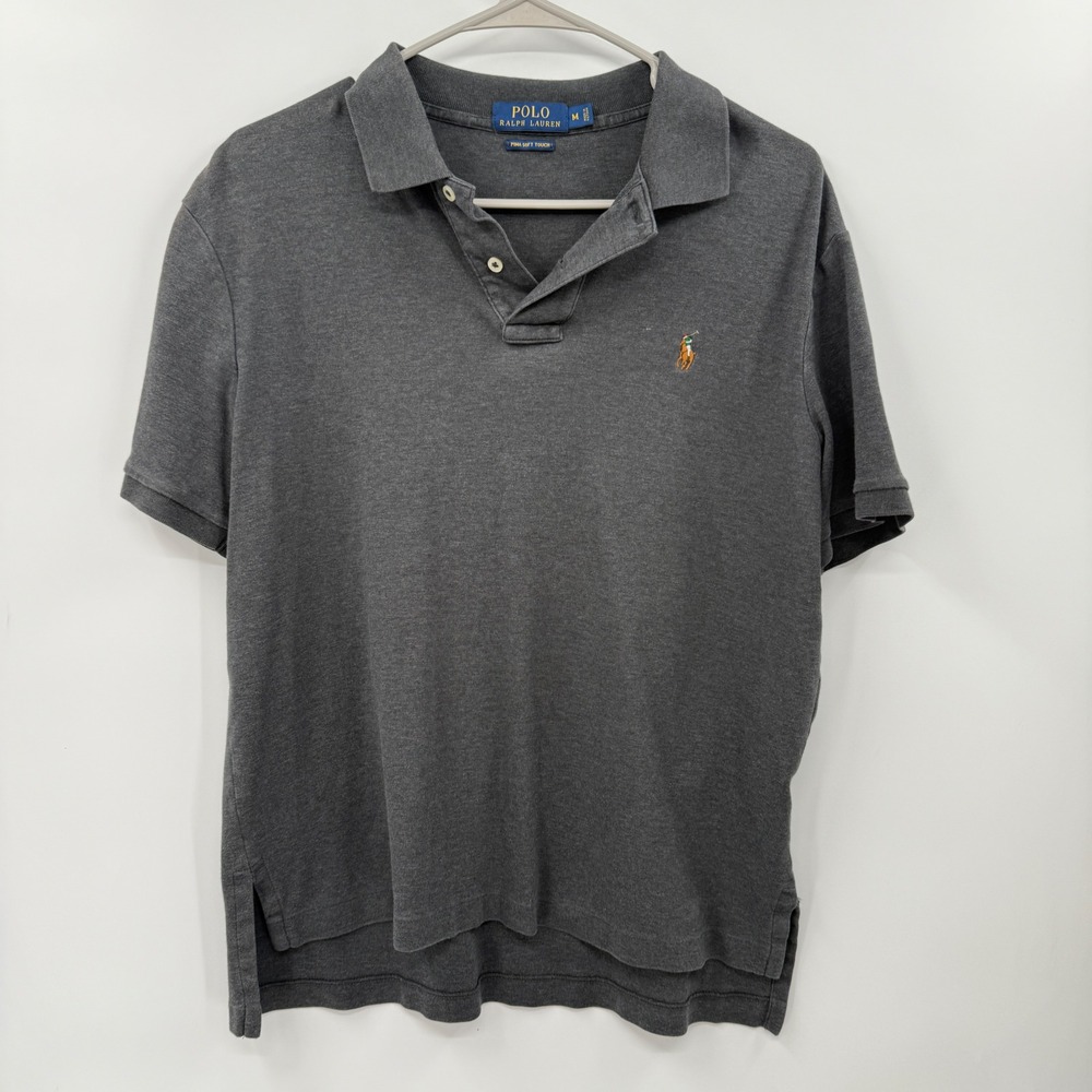 Polo Ralph Lauren kids Gray Pima Soft Touch Short Sleeve Polo Shirt Size‎ M
